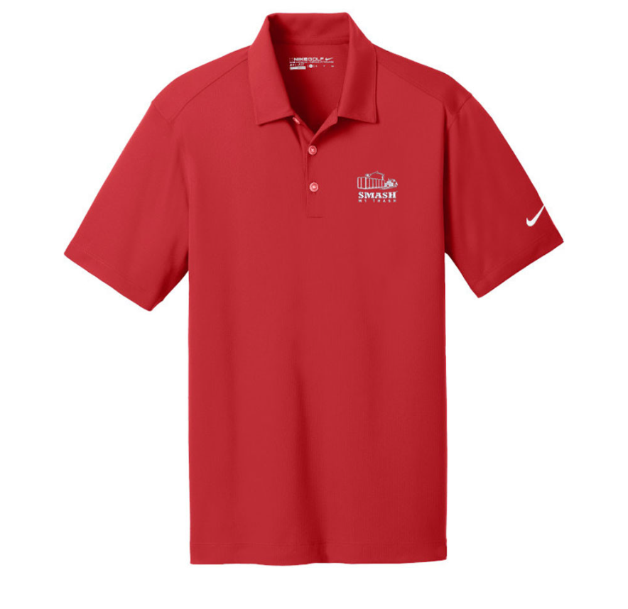 Men's Nike Vertical Mesh Polo - University Red